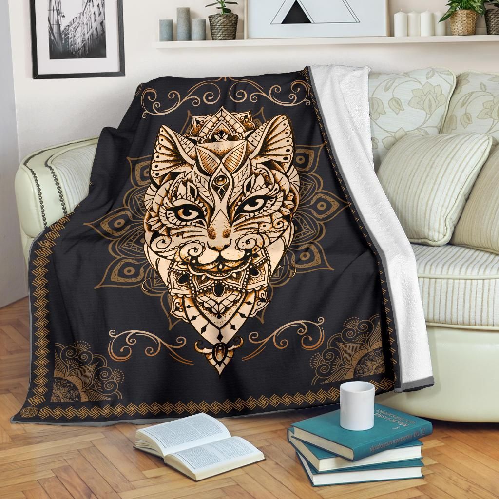 Cat Sherpa Fleece Blanket