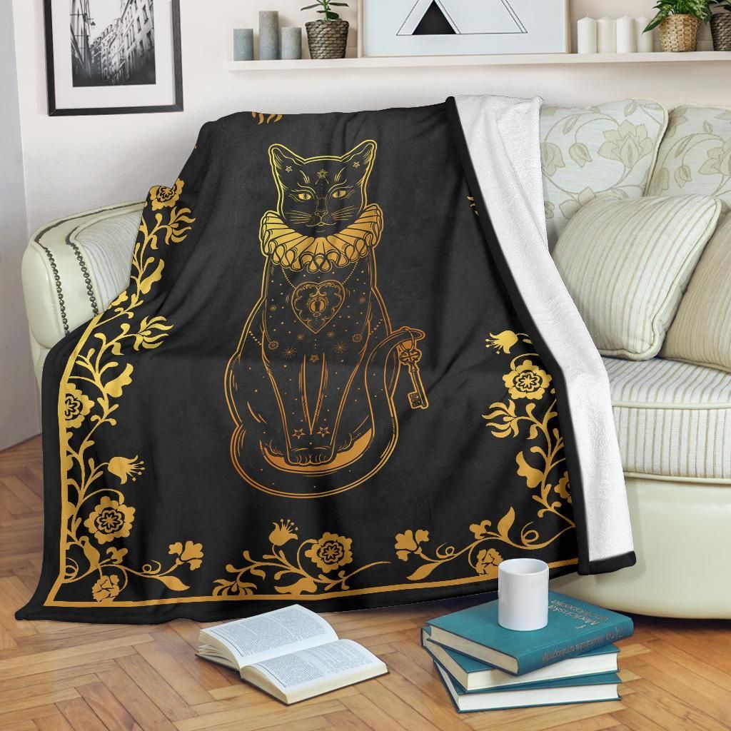 Cat Sherpa Fleece Blanket