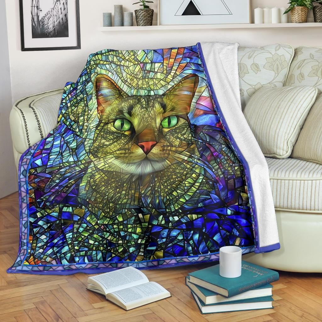 Cat Sherpa Fleece Blanket
