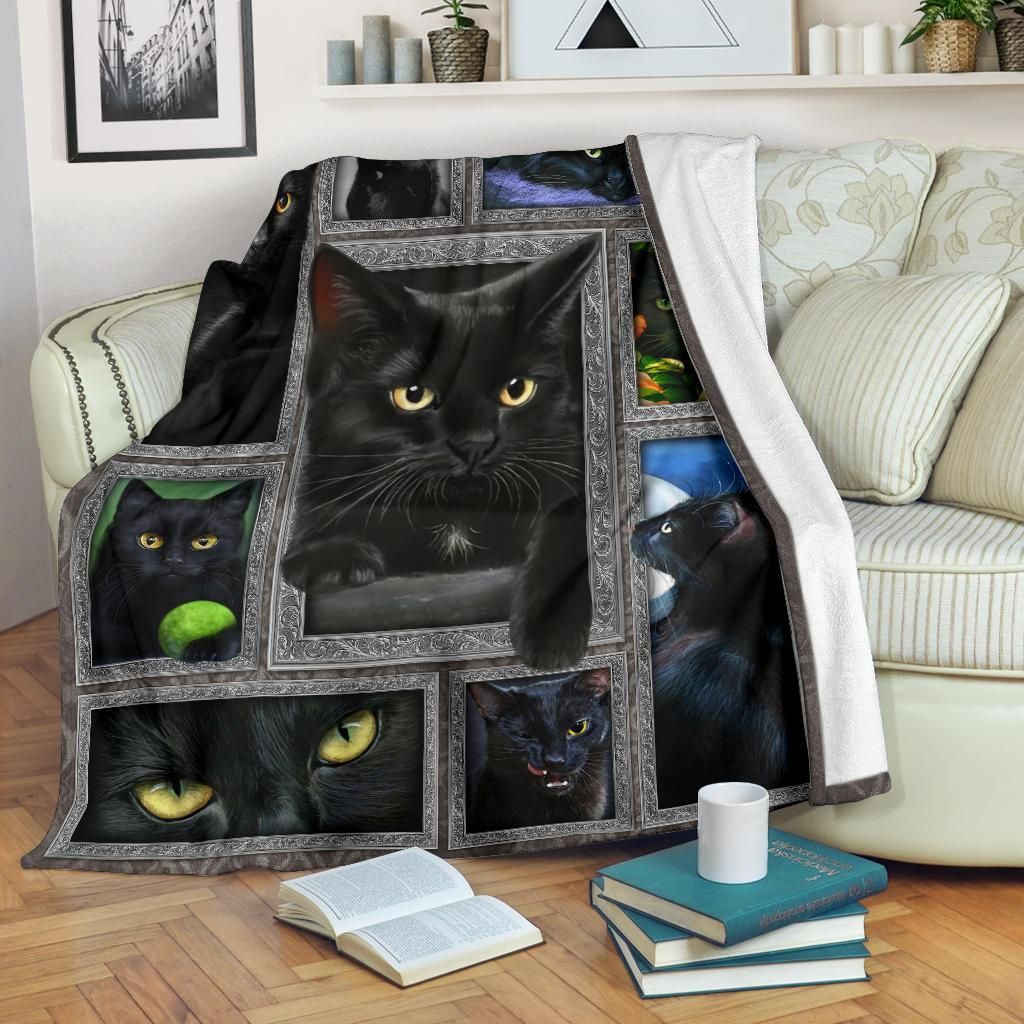 Cat Sherpa Fleece Blanket
