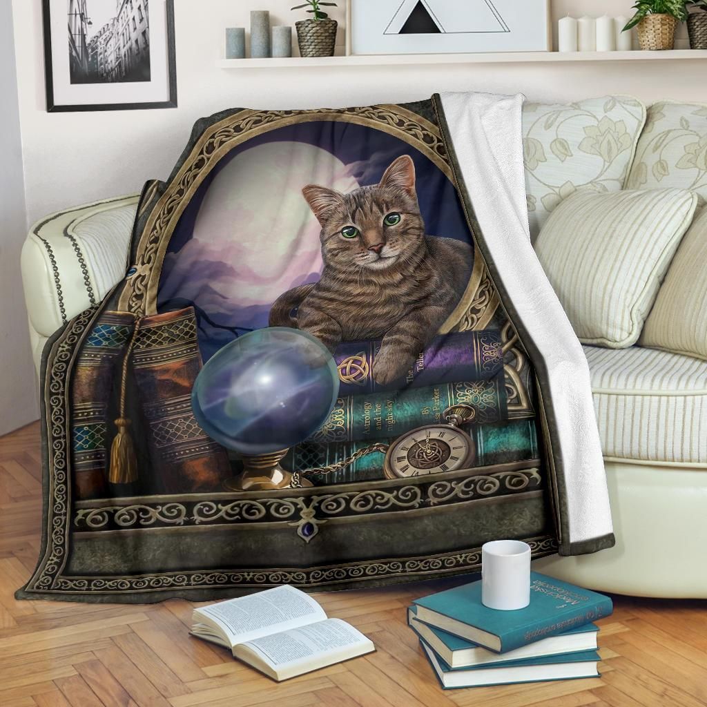 Cat Sherpa Fleece Blanket