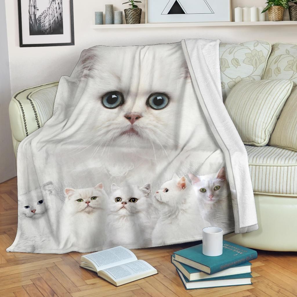 Cat Sherpa Fleece Blanket