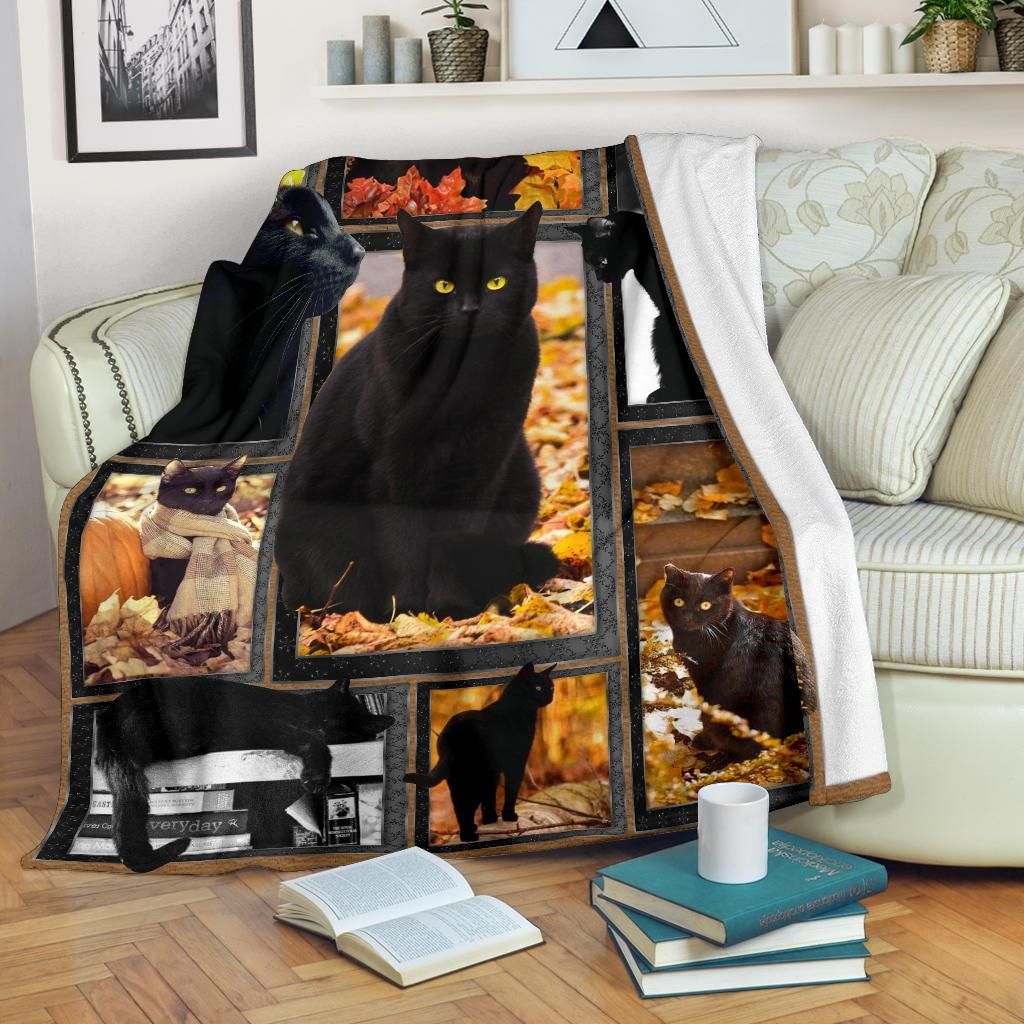 Cat Sherpa Fleece Blanket