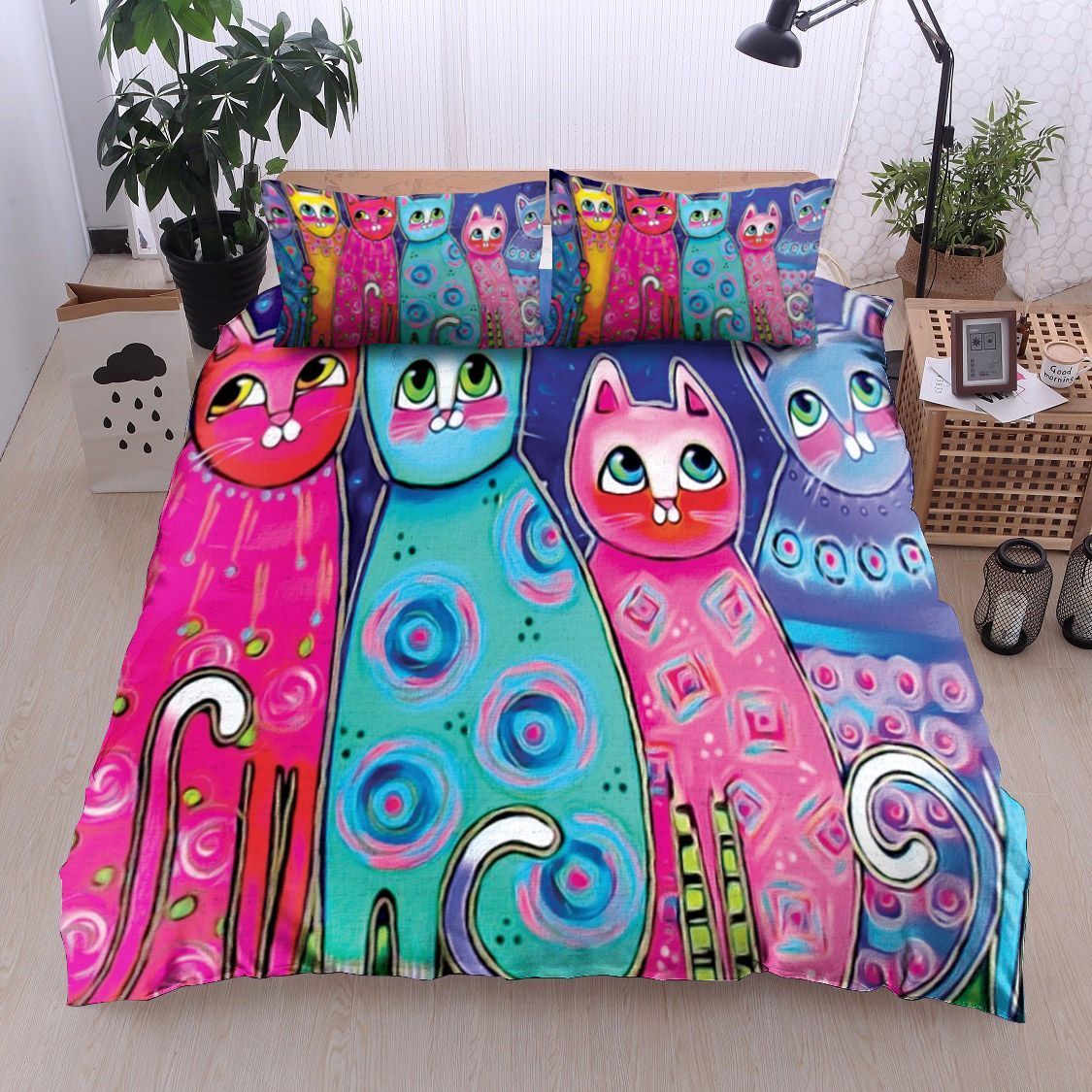 Cat Colorful Bedding Set