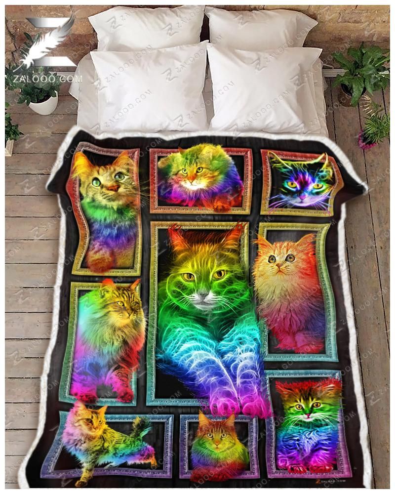 Cat Cute Cats Sherpa Fleece Blanket