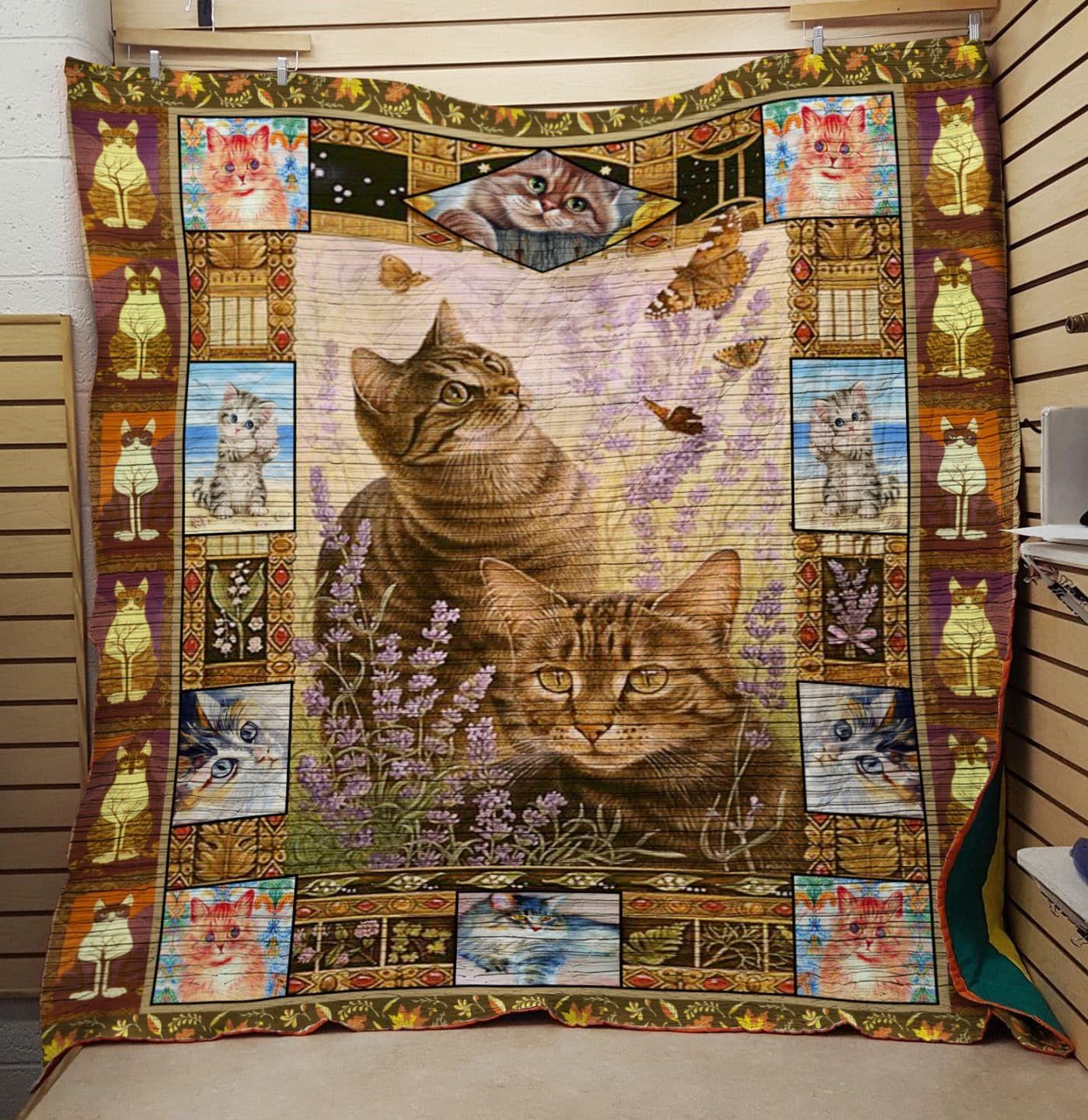 Cat Cute Couple Cat Quilt Blanket DHC020120667TD