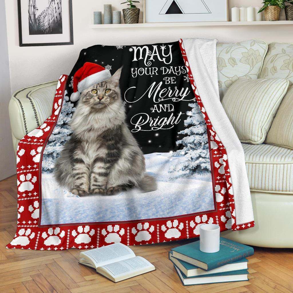 Cat Day Sherpa Fleece Blanket