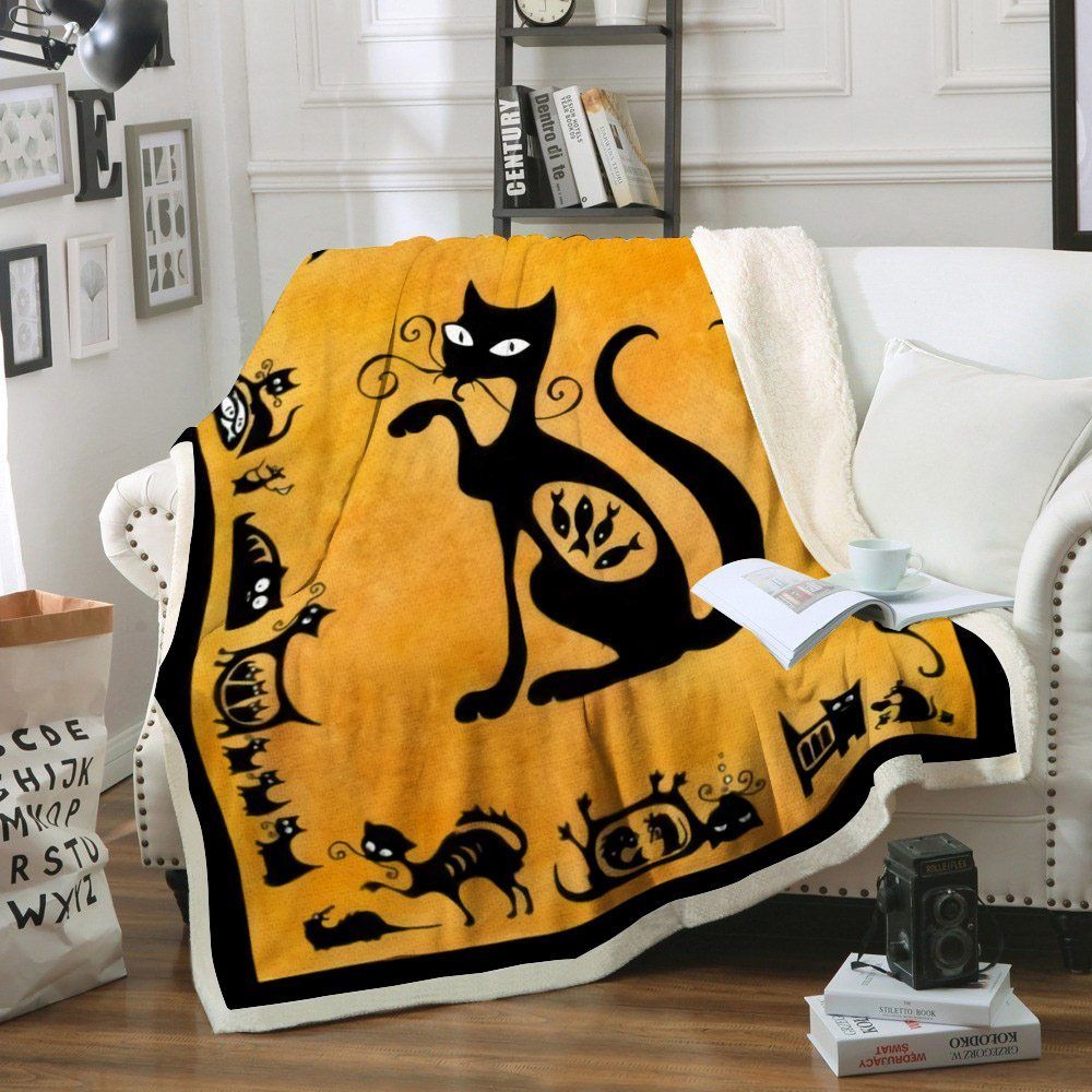 Cat Sherpa Fleece