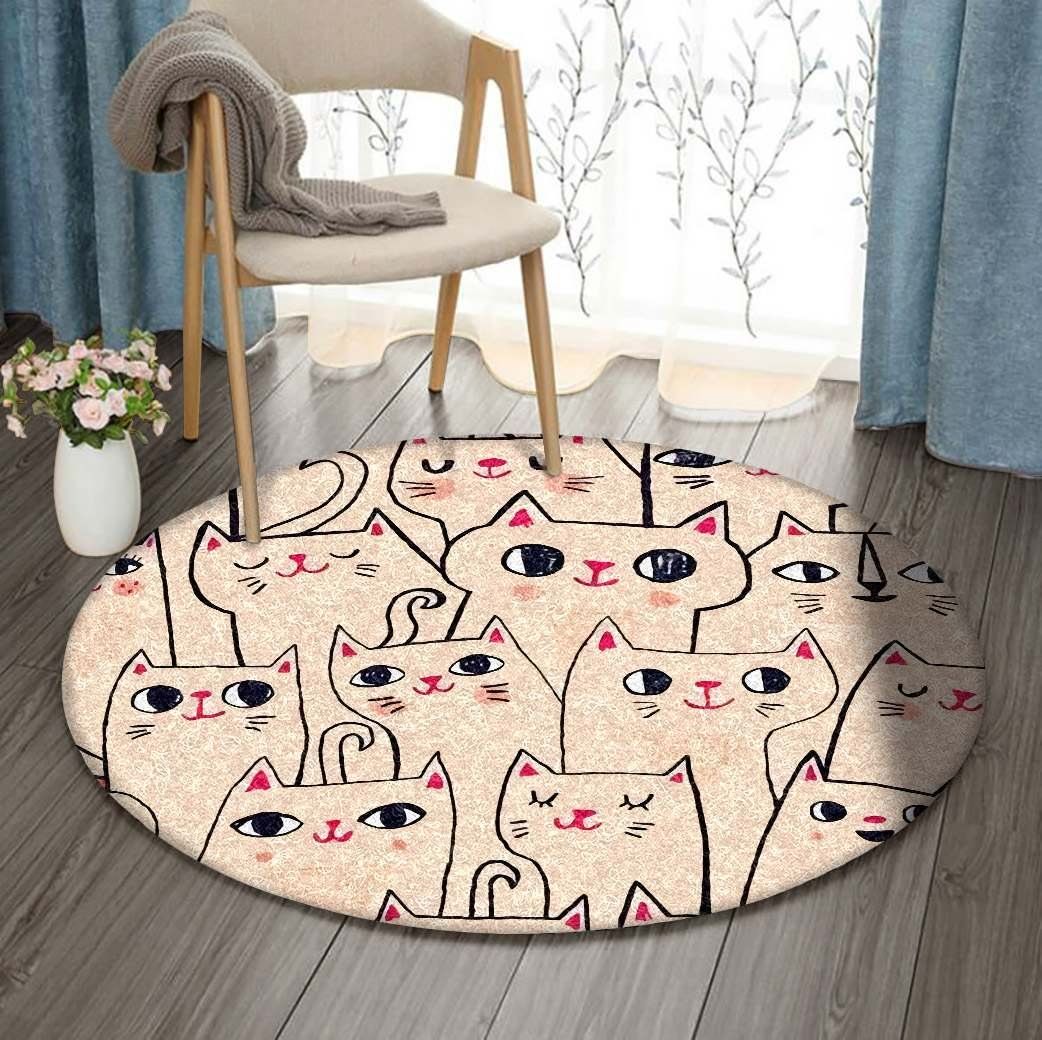 Cat Round Carpet