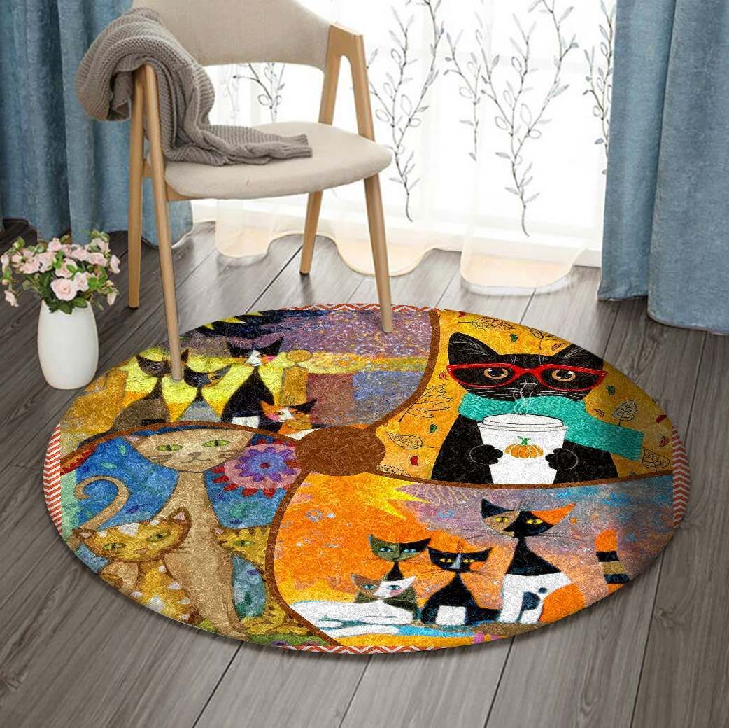 Cat Round Carpet