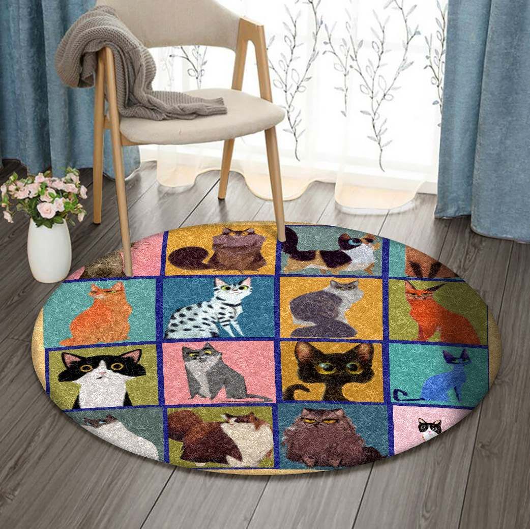 Cat Round Carpet