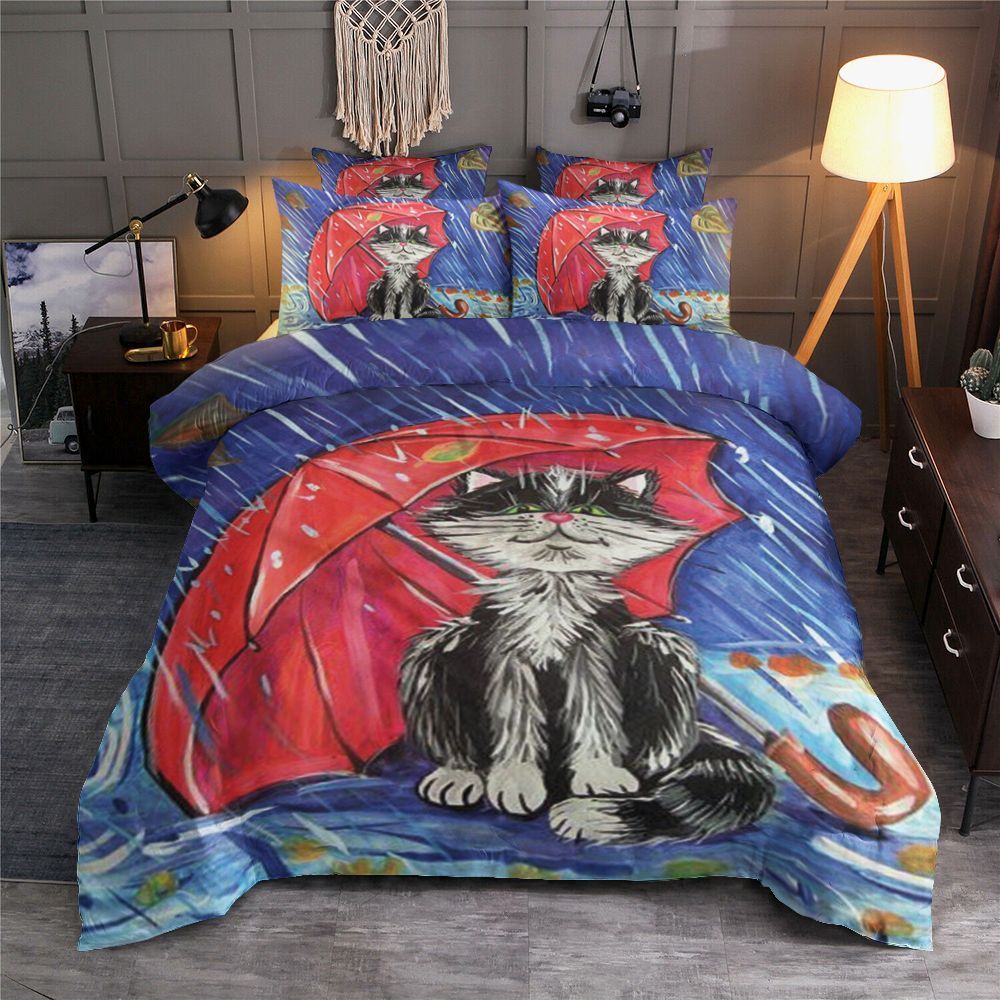 Cat Deixa Chover Bedding Set
