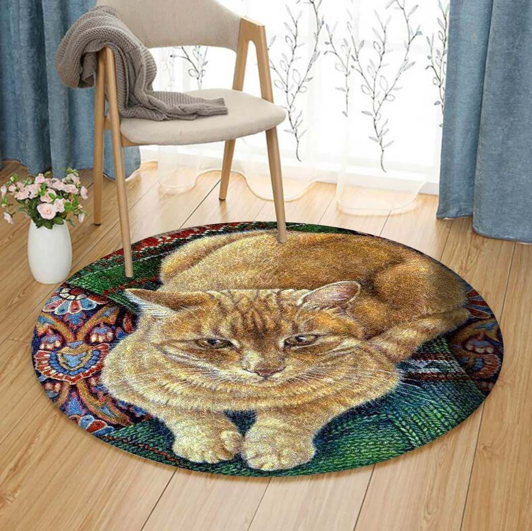 Cat Round Carpet