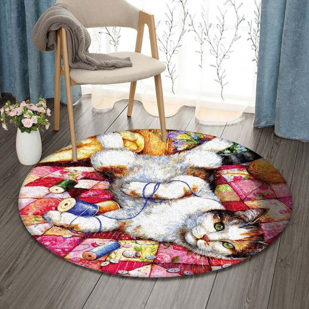 Cat Round Carpet