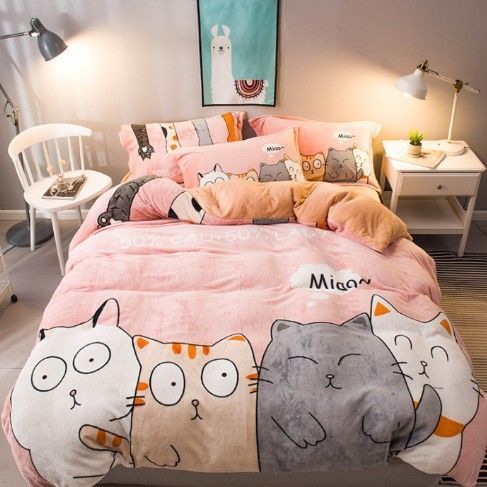 Cat Doodle Bedding Set