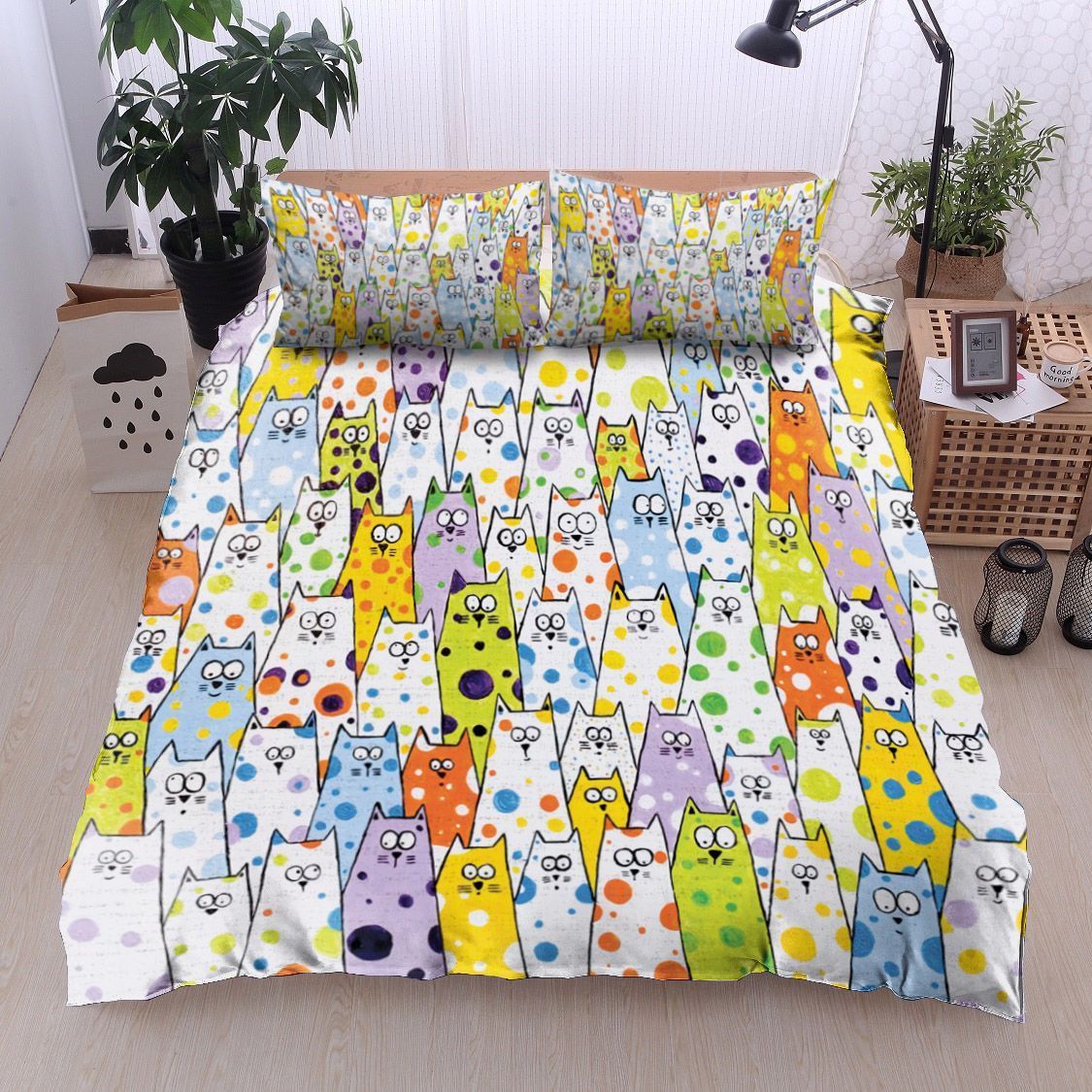 Cat Doodle Bedding Set