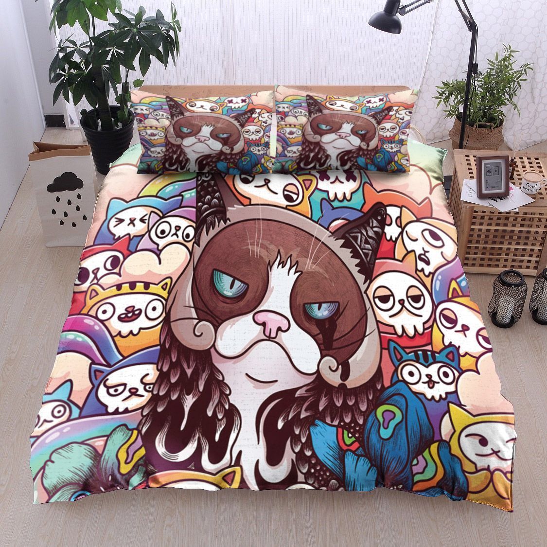 Cat Doodle Bedding Set