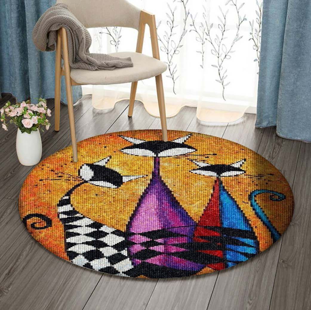 Cat Round Carpet