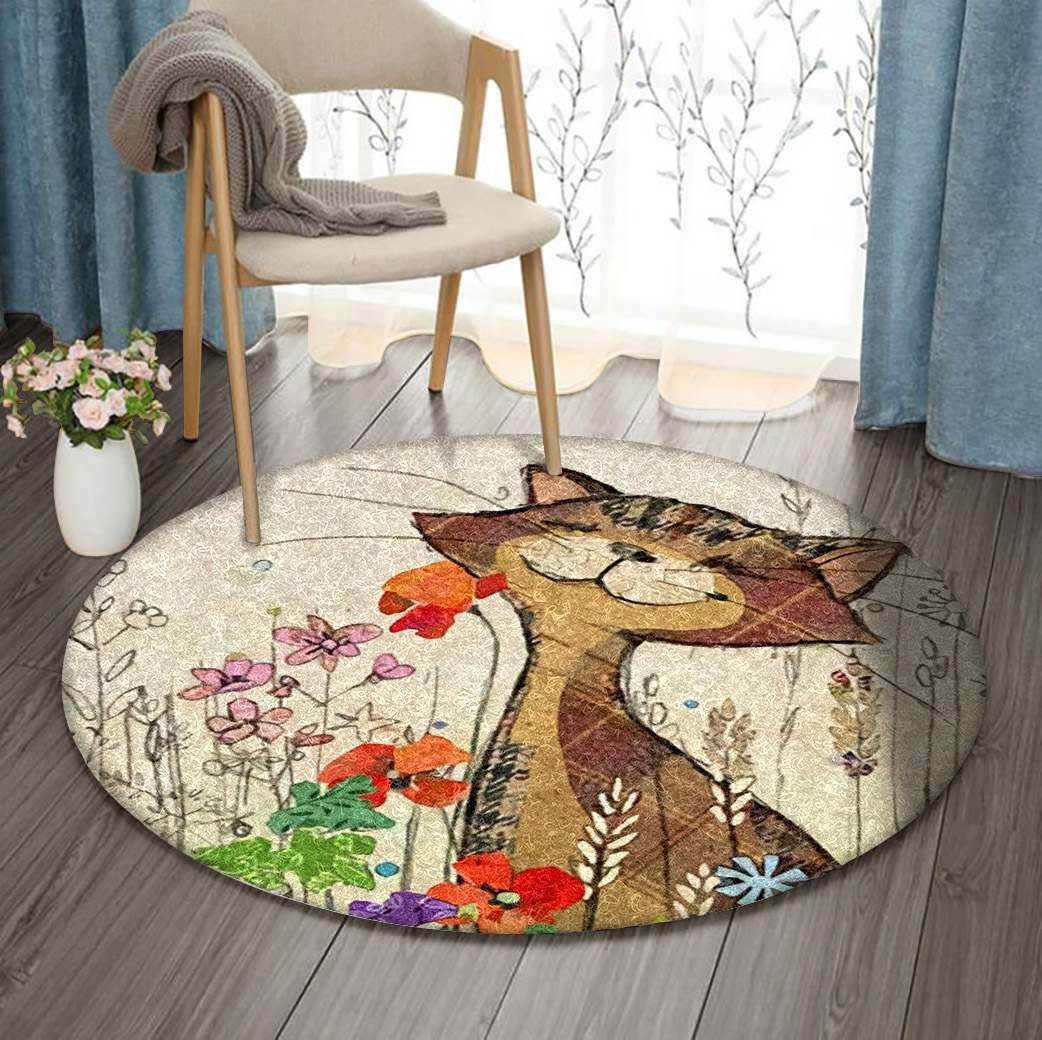 Cat Round Carpet