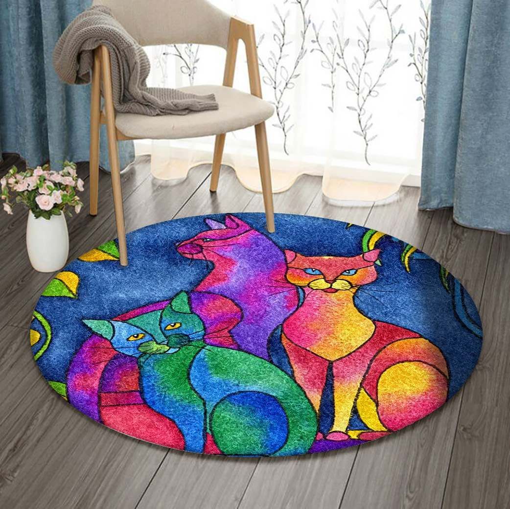 Cat Round Carpet