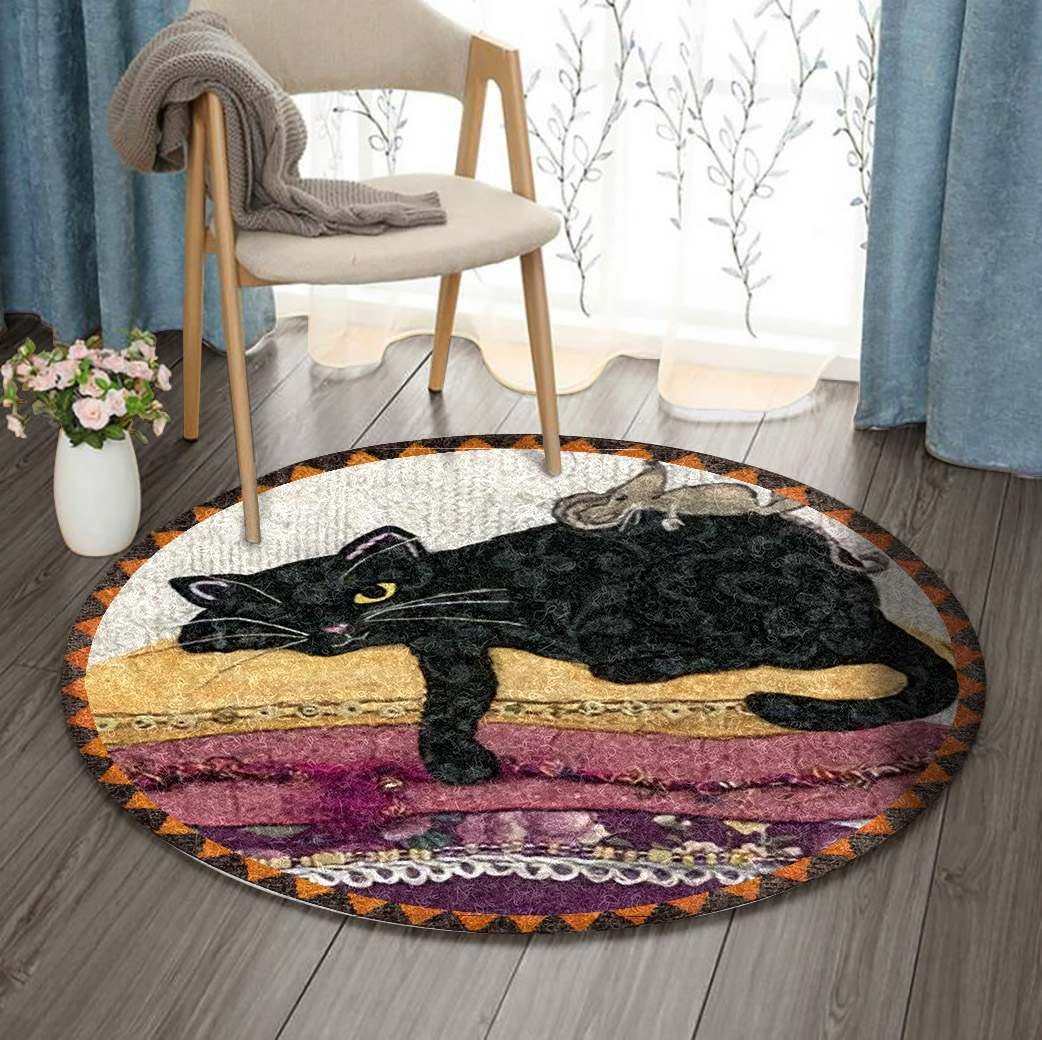 Cat Round Carpet