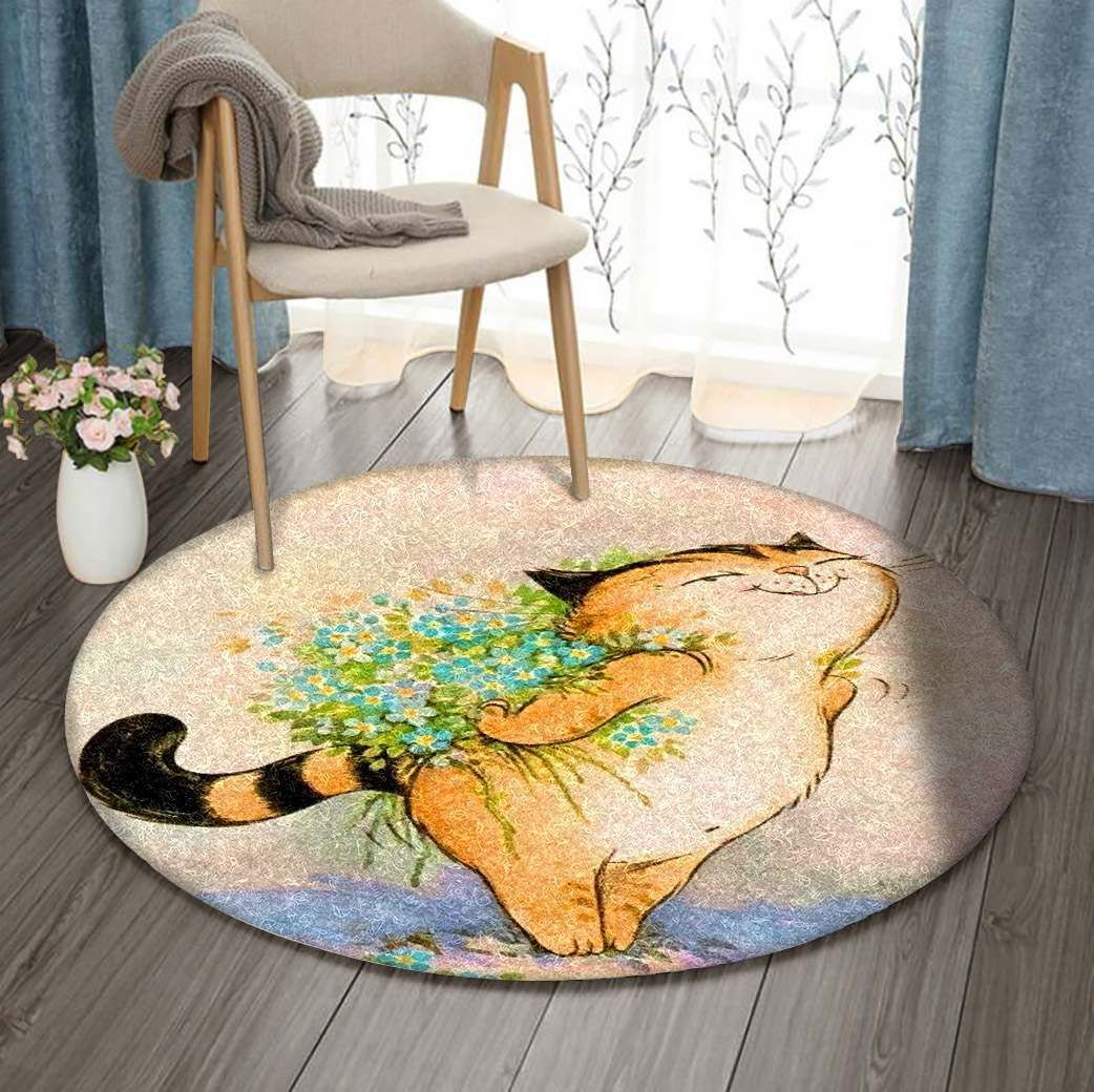 Cat Round Carpet