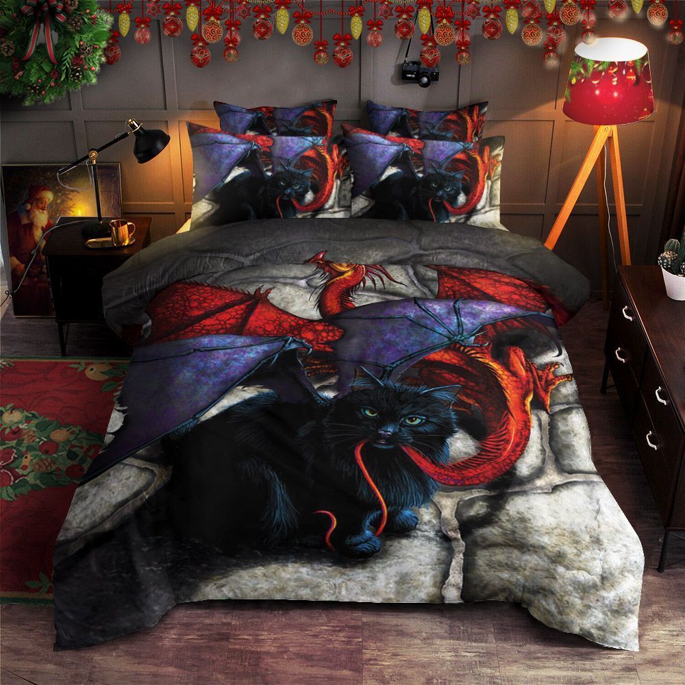 Cat Dragon Bedding Set