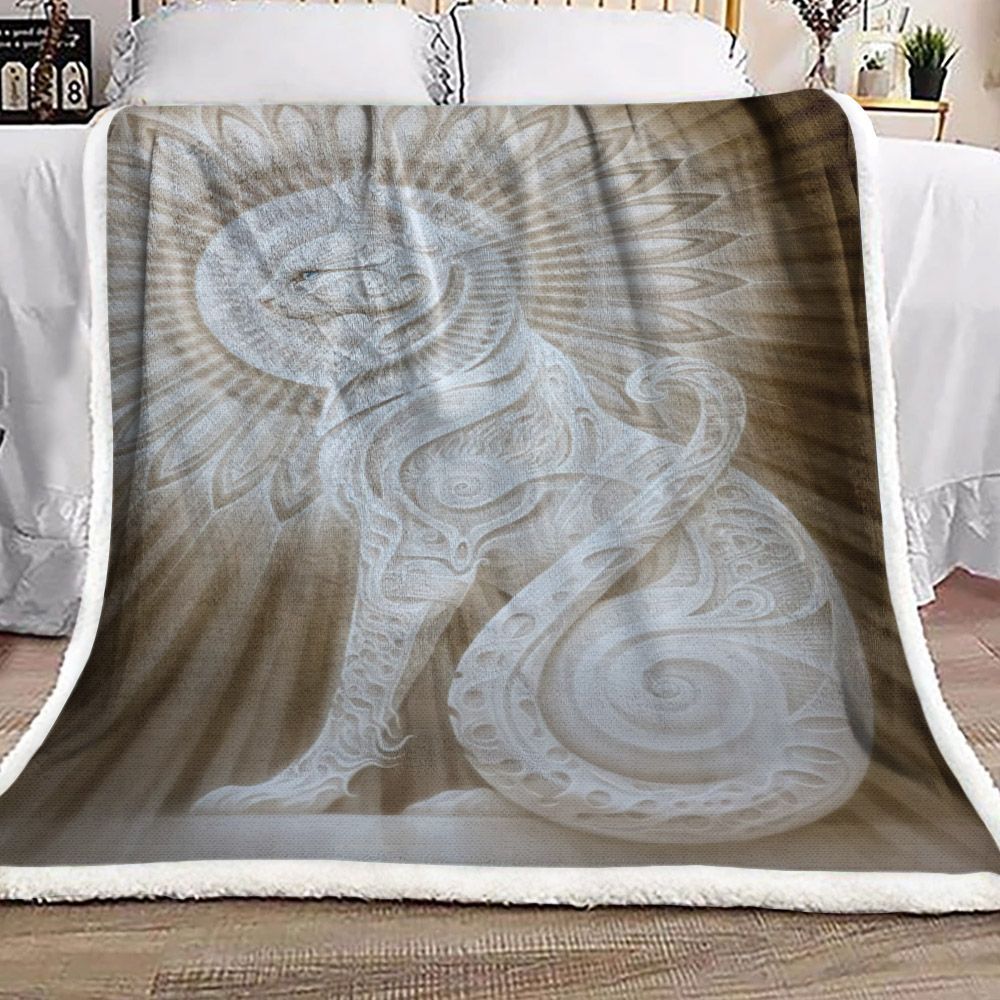 Cat Sherpa Fleece Blanket