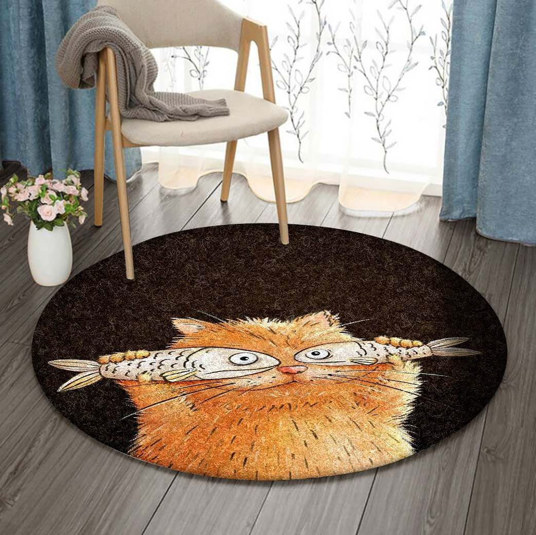 Cat Round Carpet