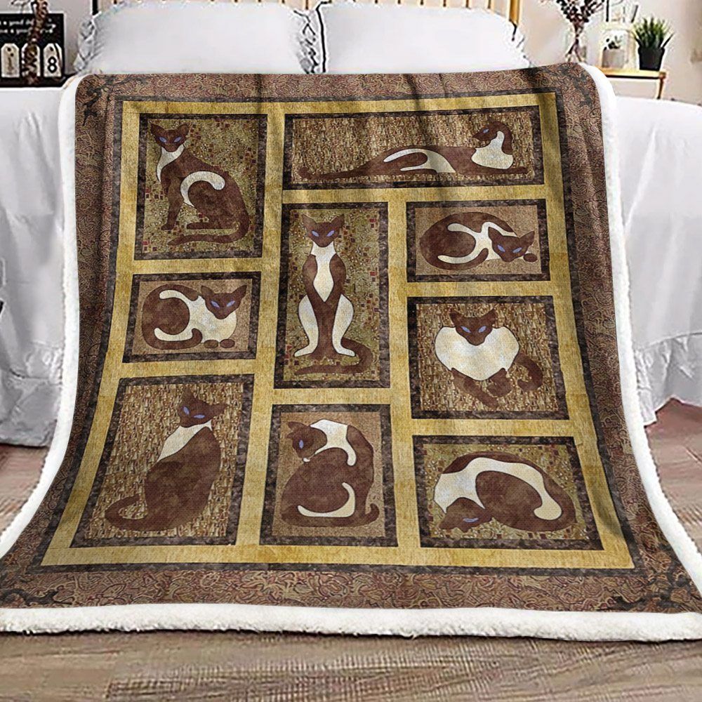 Cat Sherpa Fleece Blanket