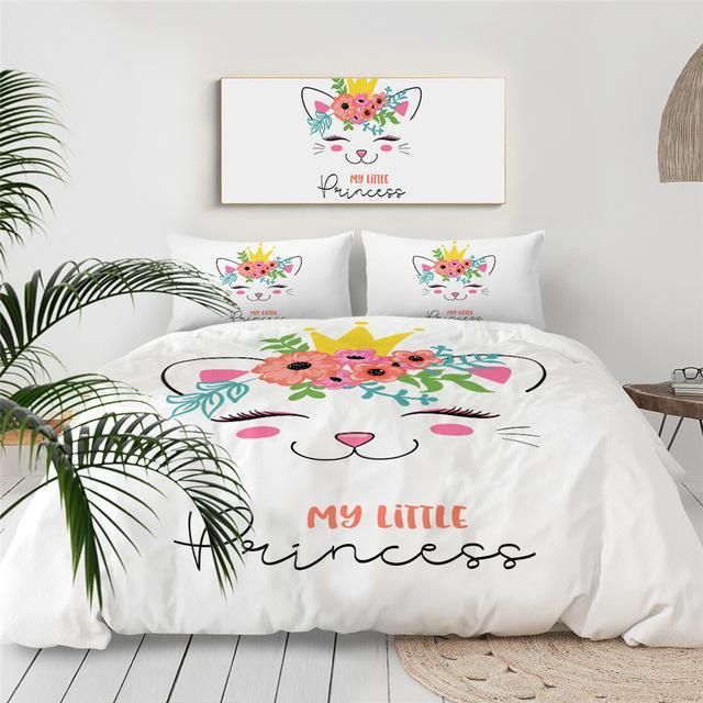 Cat Eyelashes My Little Princess Bedding Set