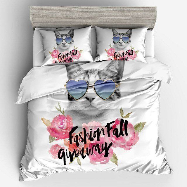 Cat Fall Bedding Set