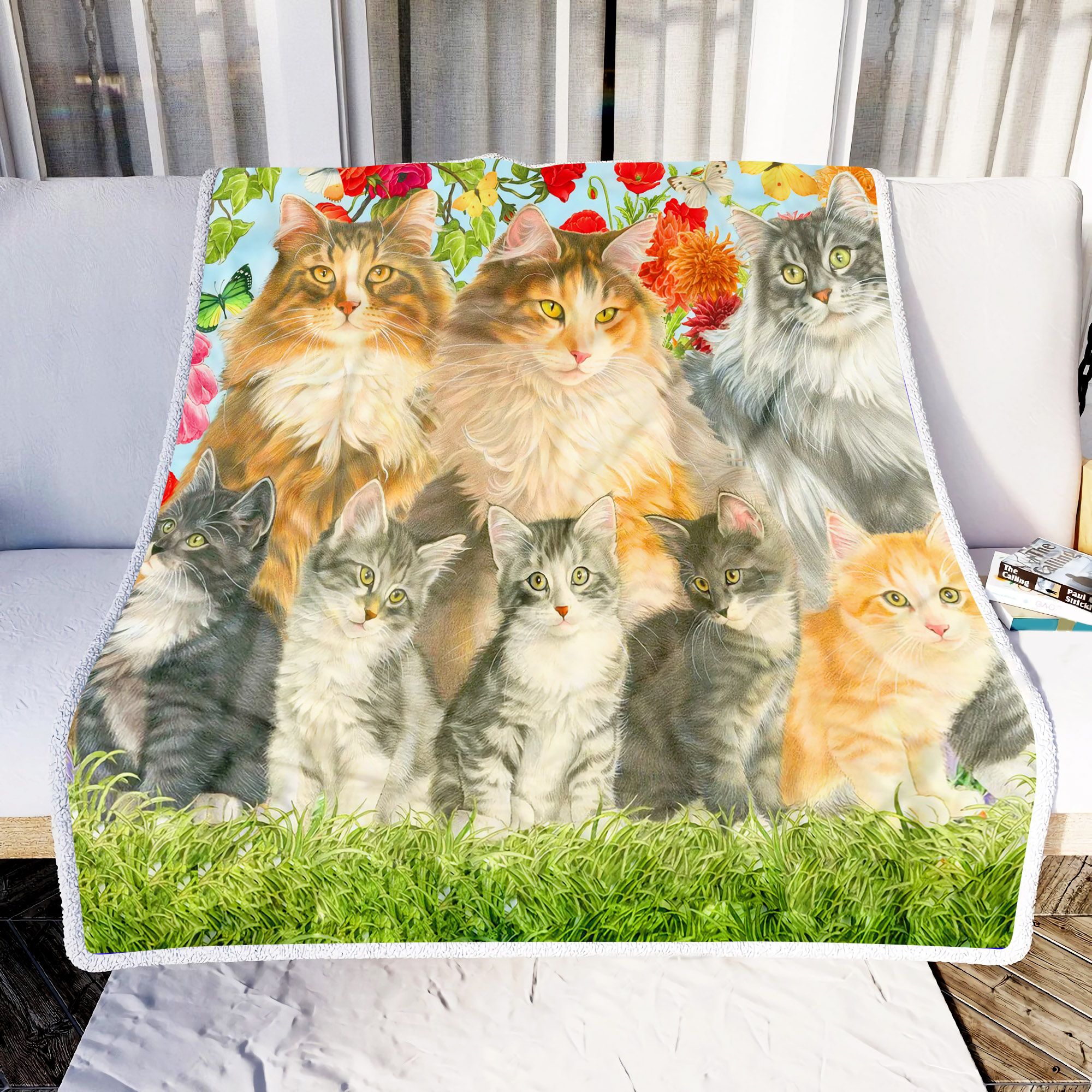 Cat Family Fleece Blanket
