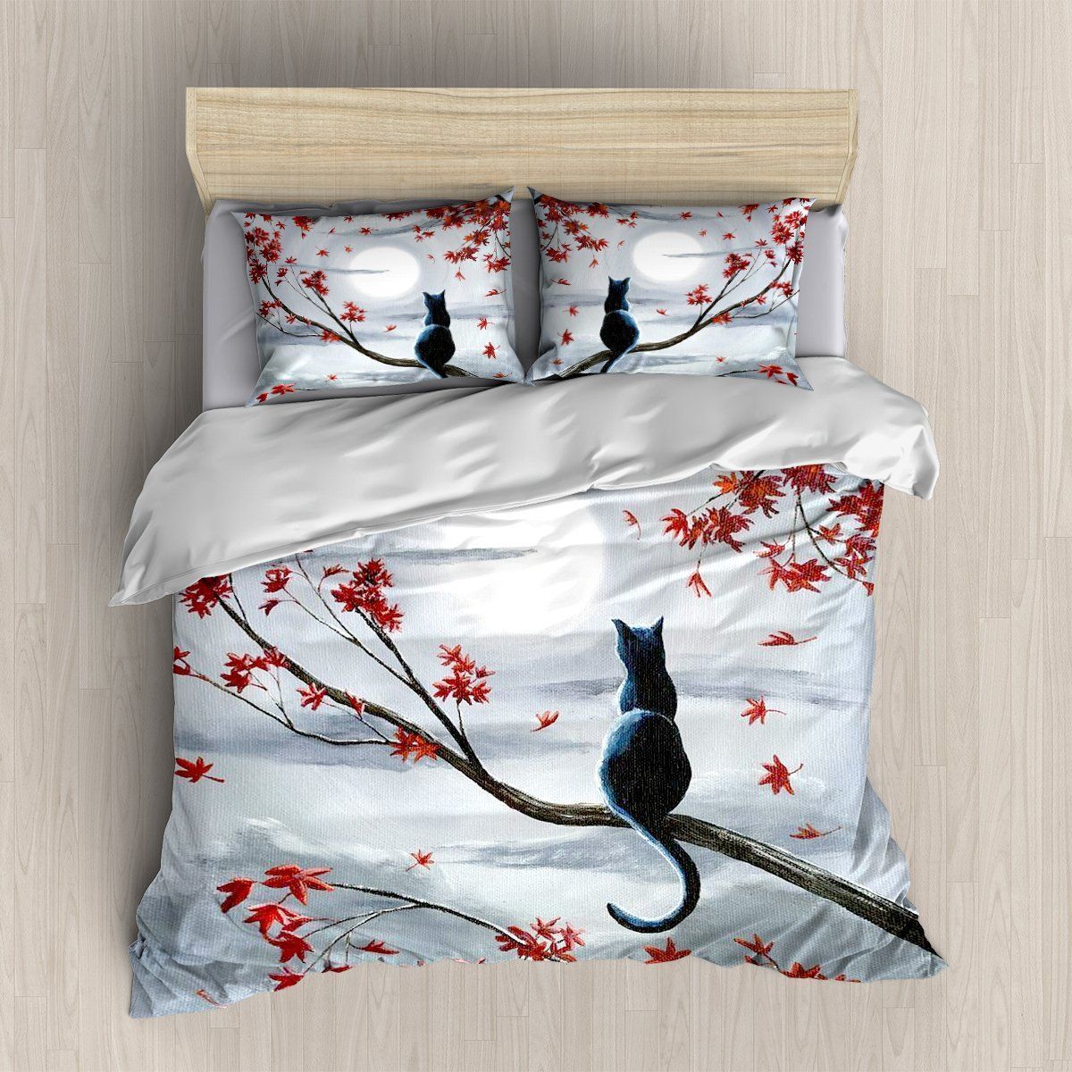 Cat Flower Bedding Set