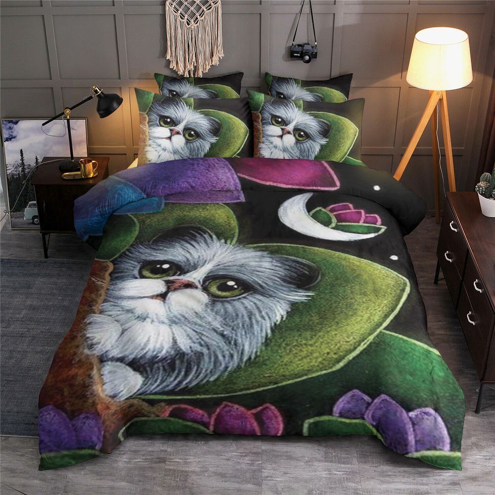 Cat Flower Bedding Set