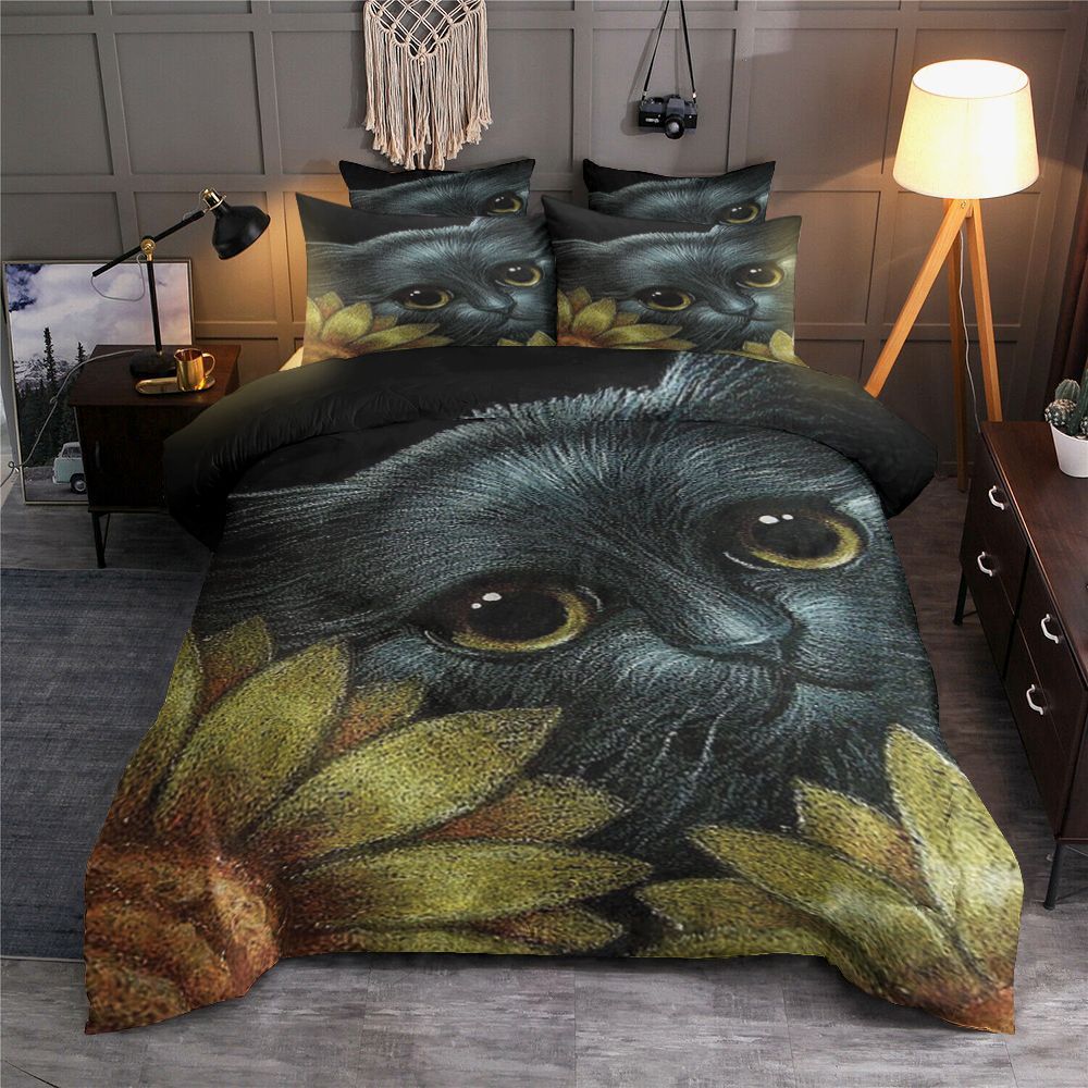 Cat Flower Bedding Set
