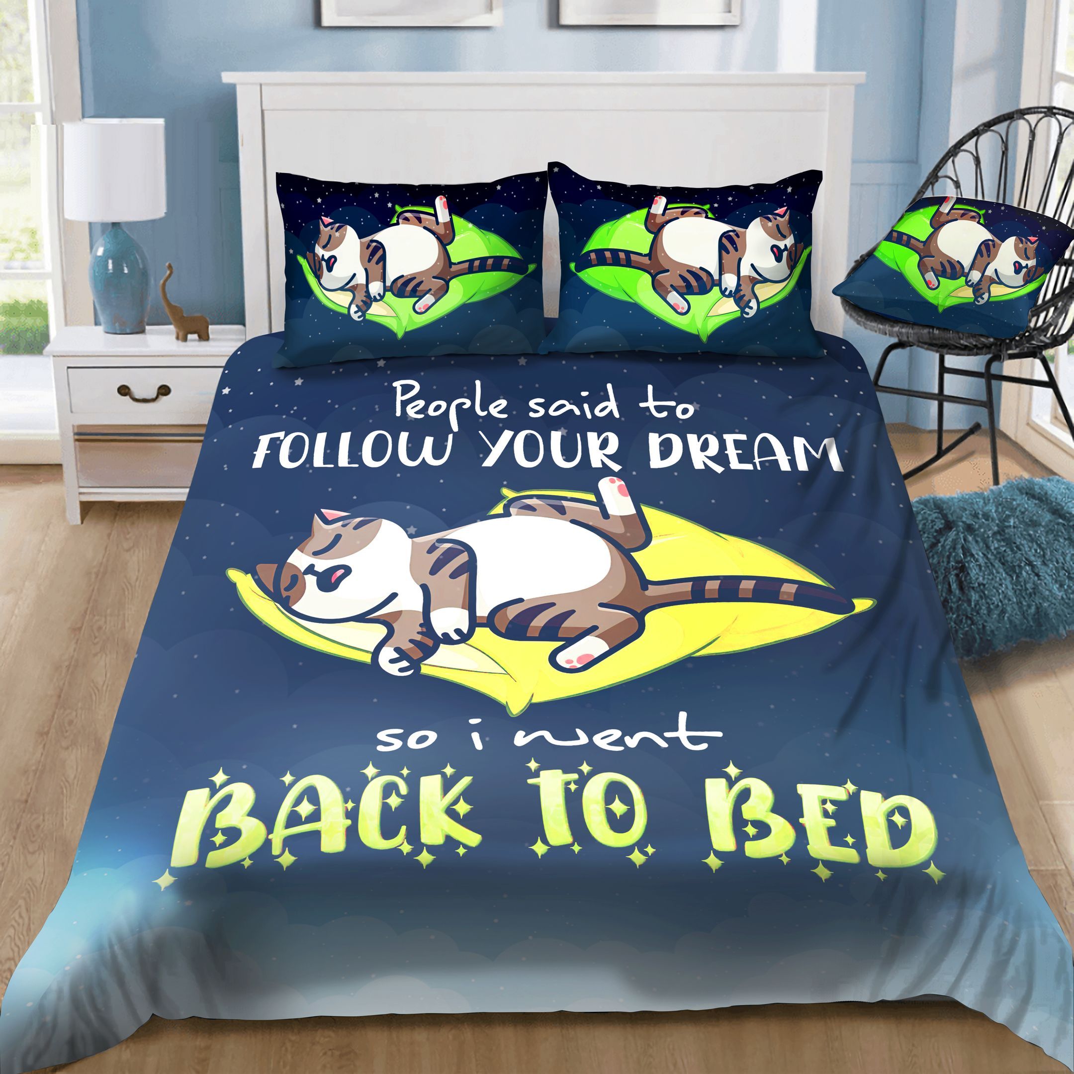 Cat Follow Your Dream Bedding Set