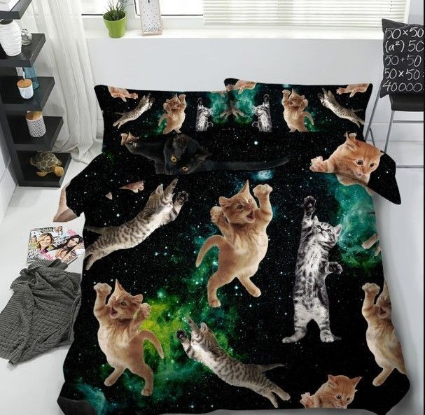 Cat Galaxy Bedding Set