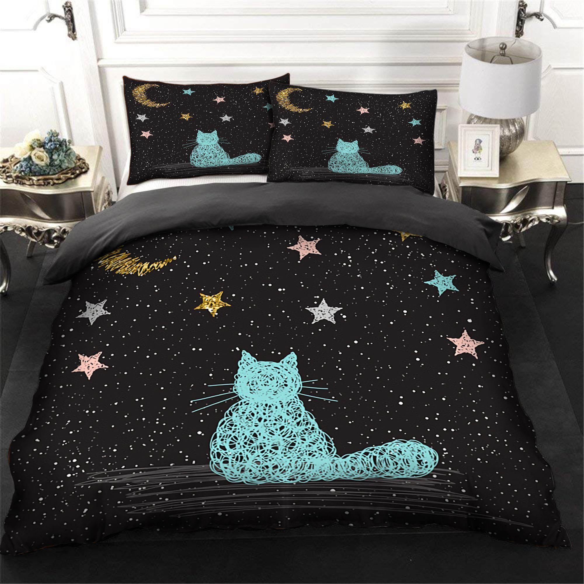 Cat Galaxy Bedding Set