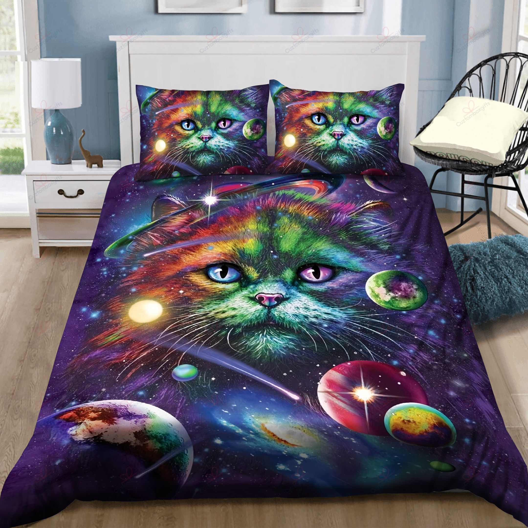 Cat Galaxy Universe Bedding Set