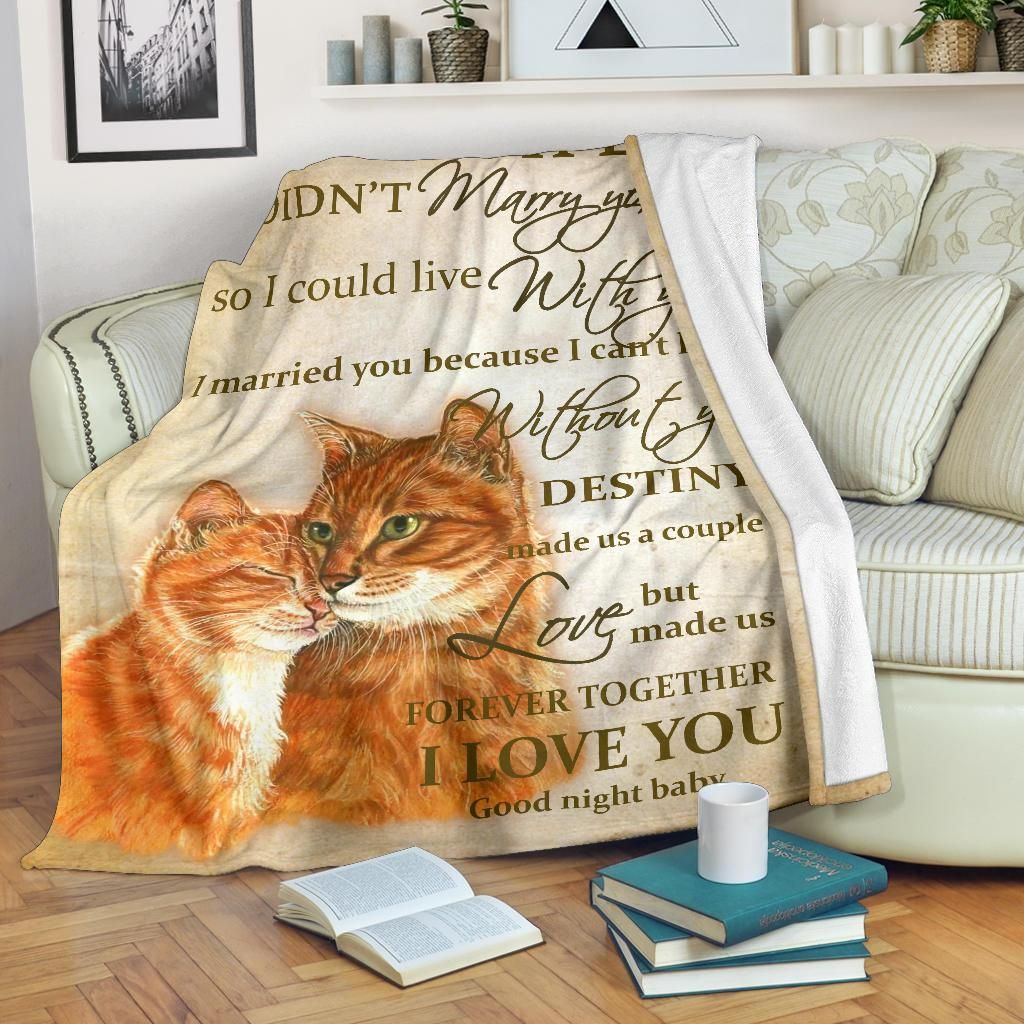 Cat Good Night Sherpa Fleece Blanket