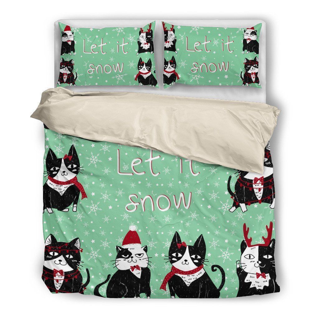 Cat Green Bedding Set