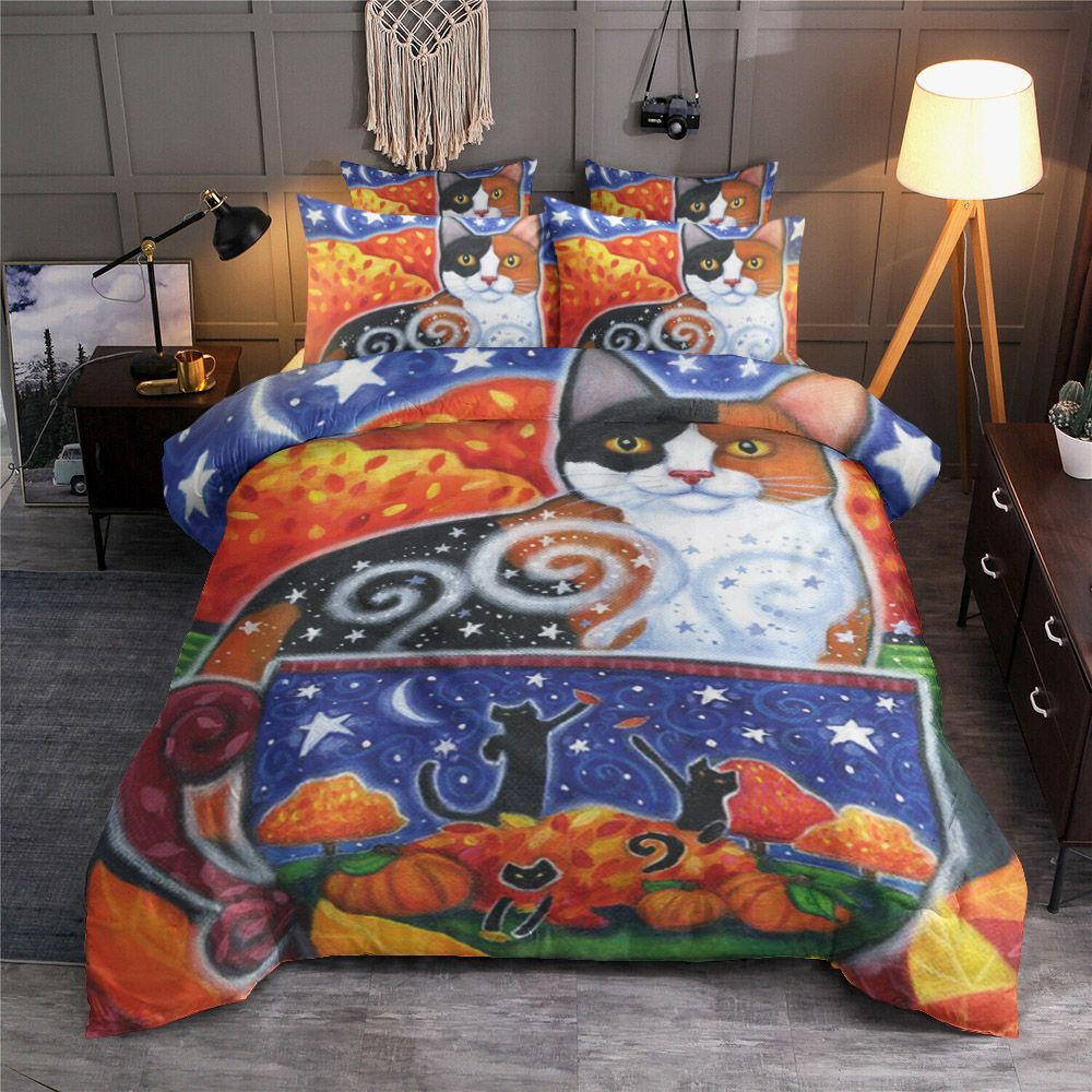 Cat Harvest Fall Bedding Set