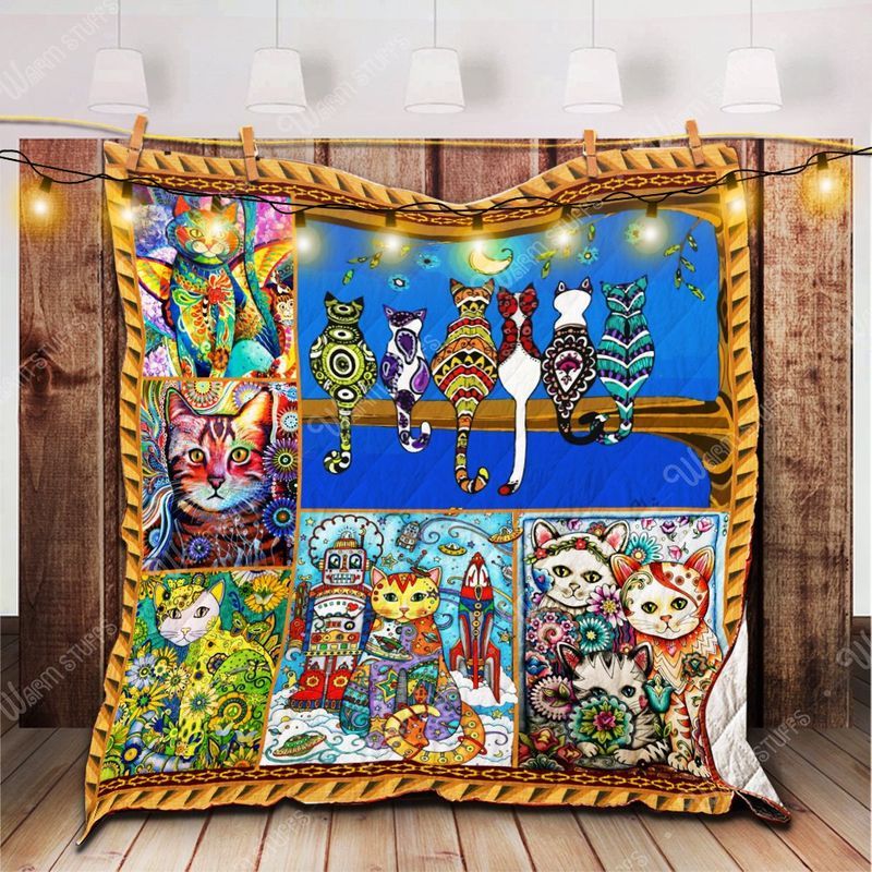 Cat Hippie Your Life Quilt Blanket DHC31121352TD