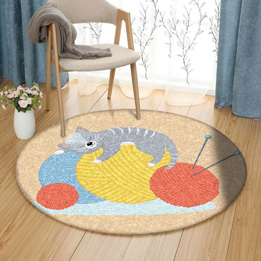 Cat Round Carpet