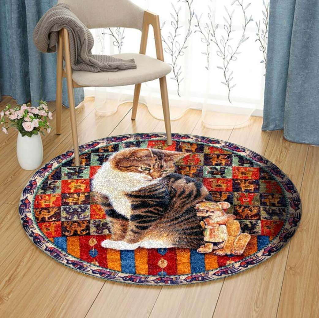 Cat Round Carpet