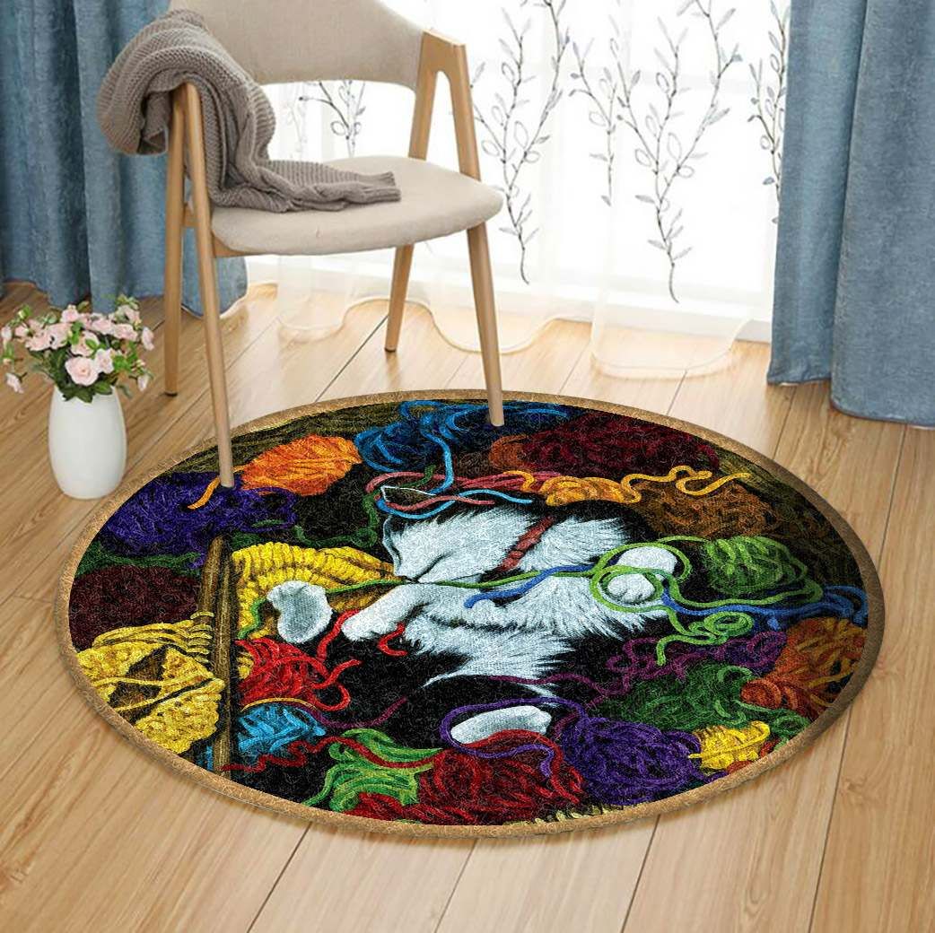 Cat Round Carpet