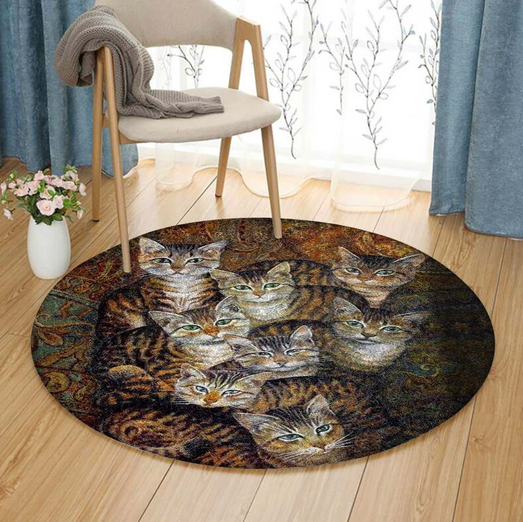 Cat Round Carpet