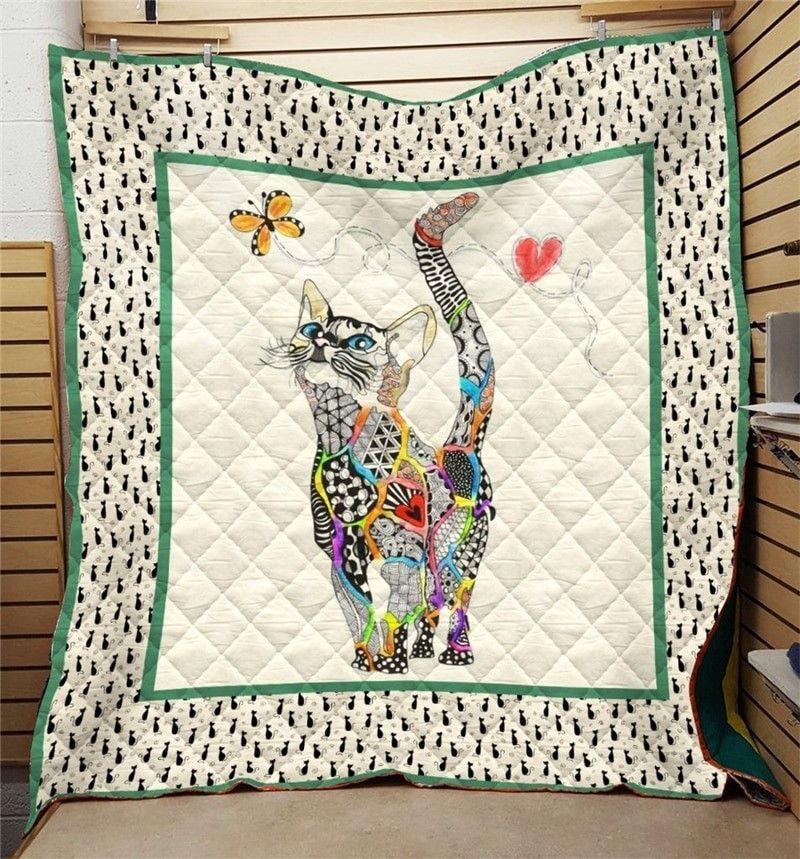 Cat I Love Meow GS-CL-DT0107 Quilt Blanket
