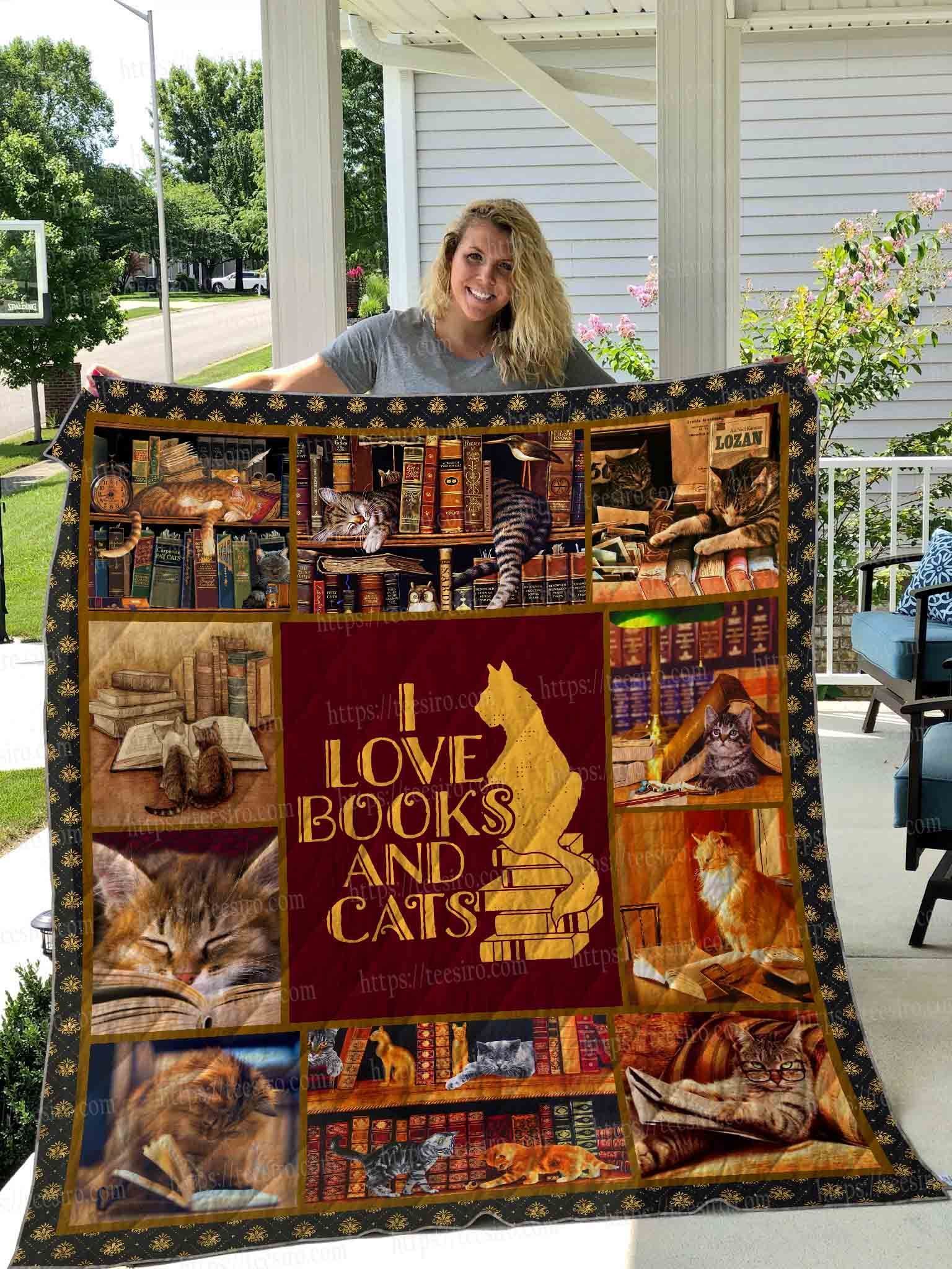 Cat I Need A Bookshelf GS-CL-DT2906 Quilt Blanket